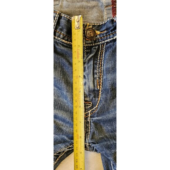 Seven 7 Embroidered Back Pockets Boot Cut Women’s Blue Denim Jeans Size 32"W - Picture 16 of 16